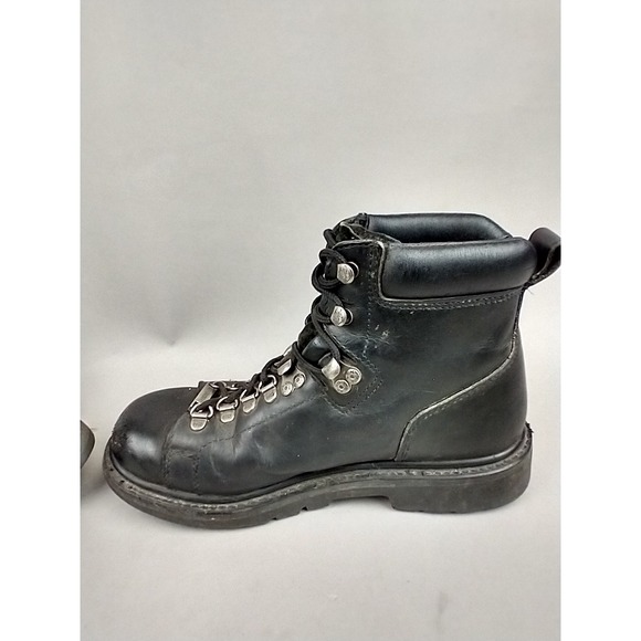 Harley Davidson Mens 7.5 Black Leather Motorcycle‎ Boots Biker Dipstick 91610